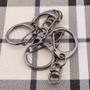 Gunmetal Snap hook 10pcs Round Split  Key Chain Large Key Fob Metal Split Ring for Key Chain Wholesale Key Ring