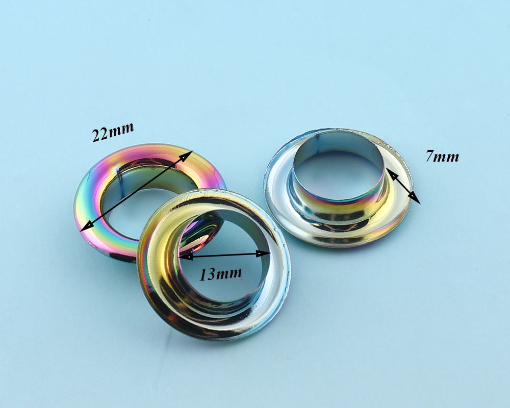 Rainbow Eyelet With Washer 50pcs 22mm Large Round Grommet Eyelet for ...