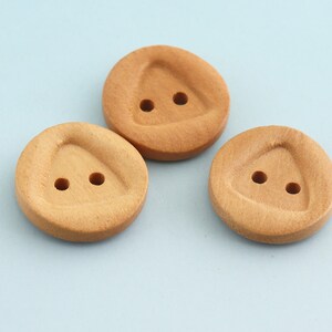 Wooden Buttons 20pcs 15mm Wood button Coat Buttons Two holes Large Buttons Sweater Button Sewing Fastener