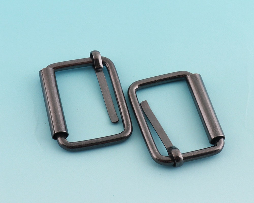 Slider Buckle Black Belt Buckle 6pcs 3220 Metal Adjuster Etsy