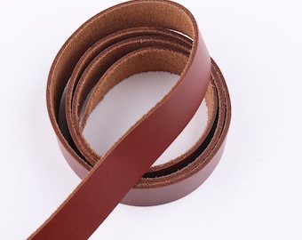 3/4" Caramel Leather Strip Genuine Leather Strap Leather Handles Bag Straps Belt Straps Purse Strap Natural Leather Supplies