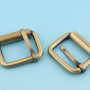 Bronze Belt Buckle 8pcs 1 &quot; Metal Adjuster Buckle Tri Bar Buckles Strap Buckle Adjuster Slider Buckle Bag Making Accessories