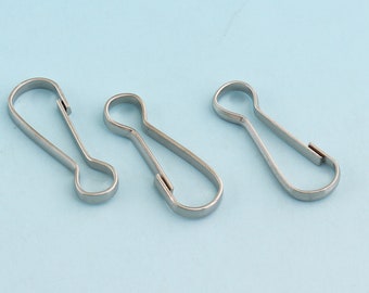 Lanyard Hook Clips 30pcs 1 1/4"(32mm) Lanyard hook Silver Tone Clasp for ID card Key Chain Hook Zipper pulls Lanyard Clasp