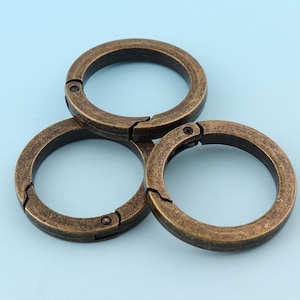Antique Bronze Spring Buckle 6pcs 25mm Spring Clasp O Snap Hook Metal Snap Clasp  Webbing Hook Bag Accessories