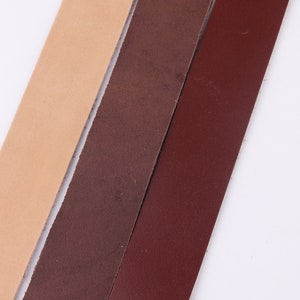 1.5"(38mm) Cowhide Leather Strap Brown Leather Strips Genuine Leather Handles Guitar Straps Belt Straps Natural Leather Supplies