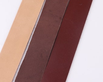 1.5"(38mm) Cowhide Leather Strap Brown Leather Strips Genuine Leather Handles Guitar Straps Belt Straps Natural Leather Supplies