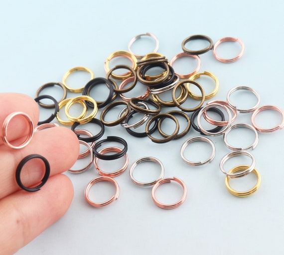 100pcs/lot Gold Plated Jump Ring 4/5/6/8mm Round Split Ring Jewelry Making  Acces | eBay