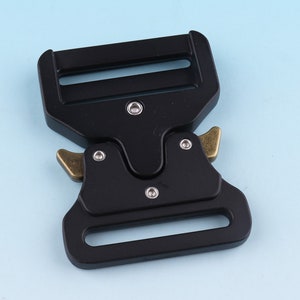 Black Release Buckle 1.5in(38mm) ZINC ALLOY Adjuster Buckle Strap Buckle Side Release Buckle Adjuster Slider Buckle