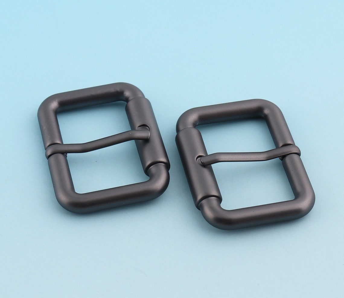 Matte Gunmetal Belt Buckle 6pcs 22mm Adjuster Buckle Tri Bar Etsy