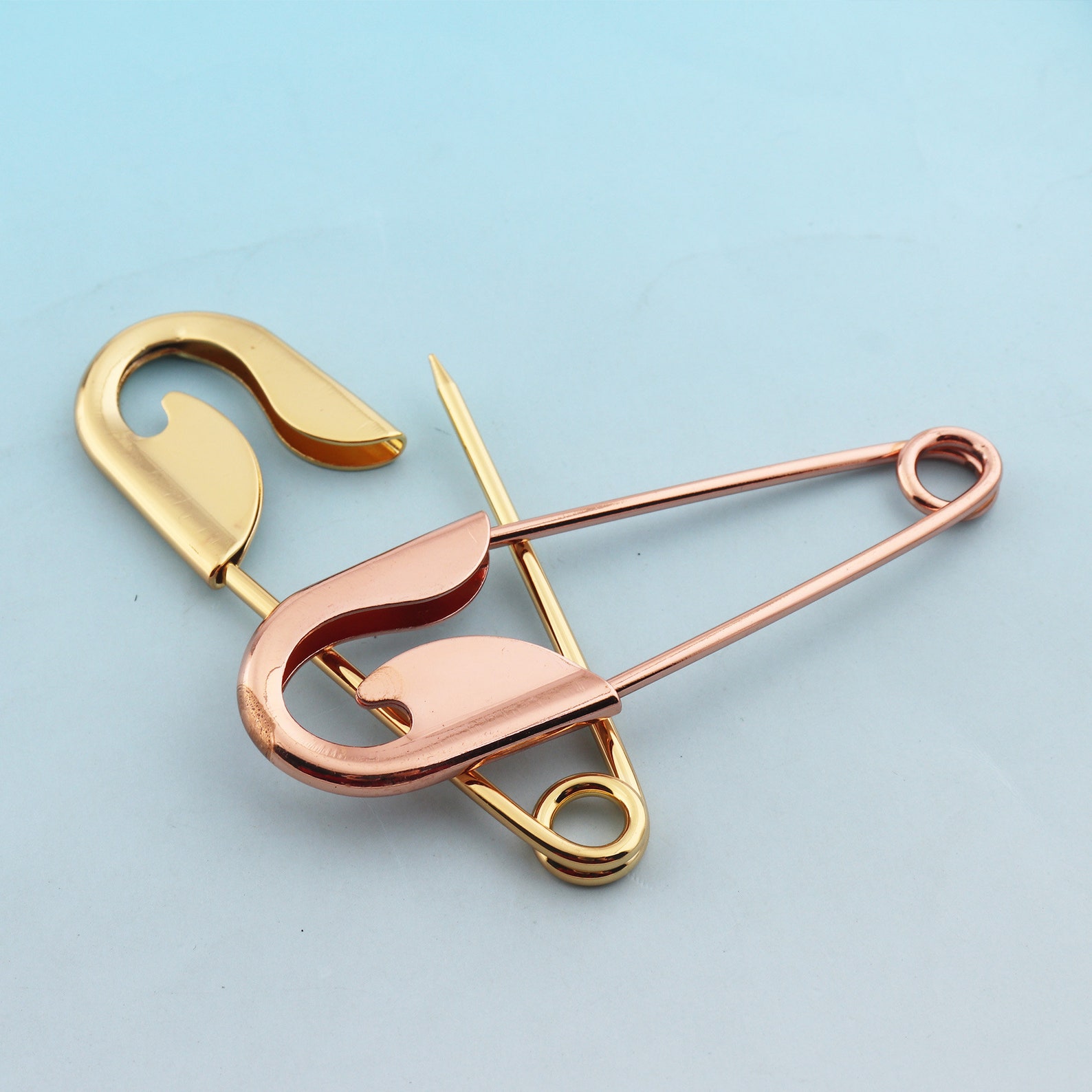 Large Rose Gold Safety Pins 6pcs 10cm Jumbo Shawl Pins Metal Etsy