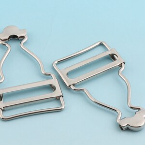 Dungaree Buckles 10pcs 1&quot; Nickel Suspender Buckles Adjuster Buckle Metal Adjuster Clips Adjuster Slide Belt Buckle Dungaree Fastener