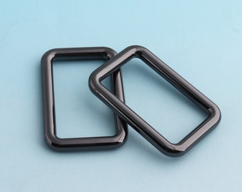Anello rettangolare Gunmetal Rectangle Buckle Ring da 40 mm per Bag Belt Leather Craft Hardware