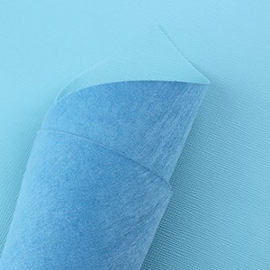Synthetic Leather A4 8*12&quot; Light Blue Faux Leather Sheets Soft Vegan Leather Crafts Leather Fabric PU Leather Supplies Artificial Leather