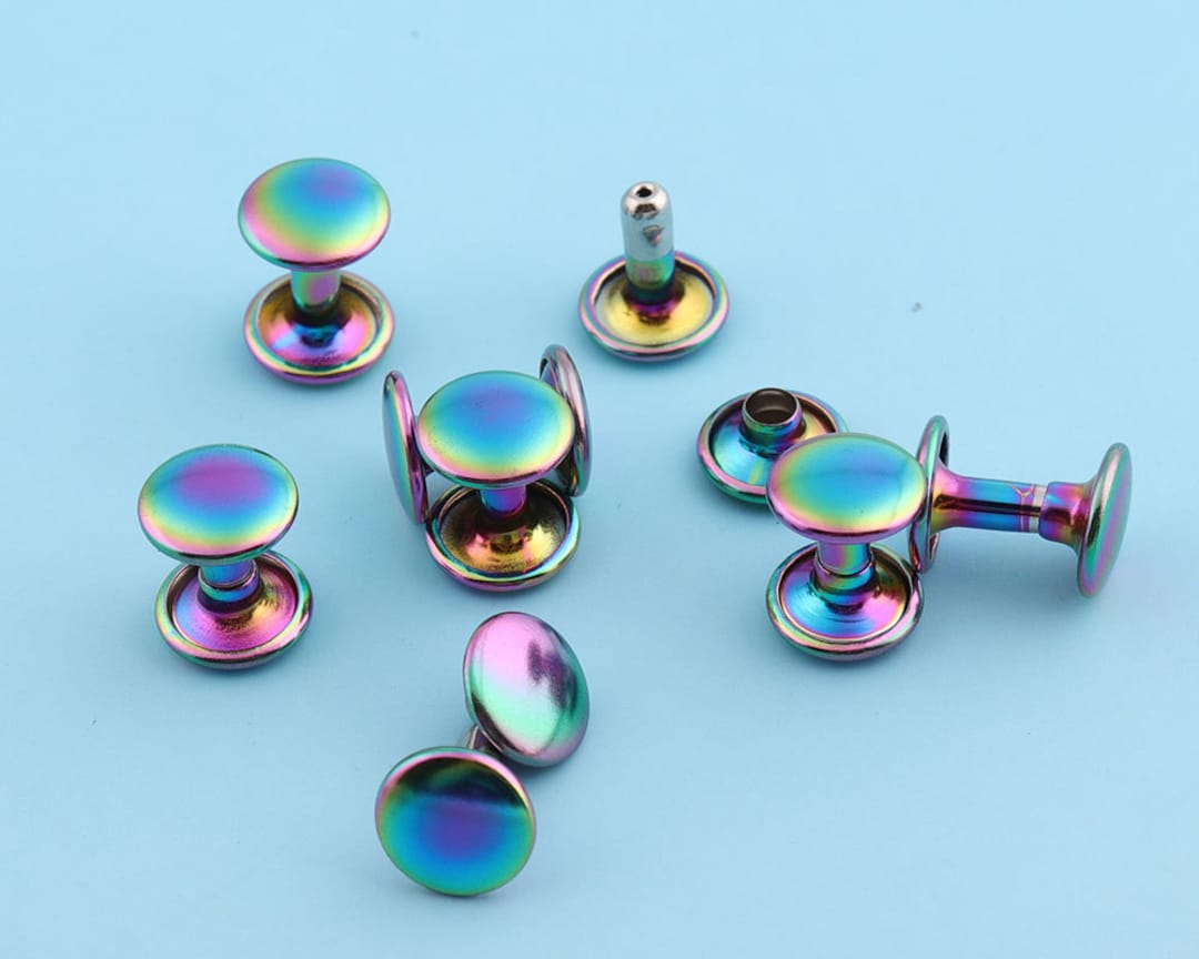 Rainbow Rivets for Leather and Crafts 20pcs 10mm Rivets/studs Etsy