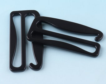 Adjuster Buckle 6pcs 2"(50mm) Black G shape Release Belt Buckle G Hook Strap Buckle Adjuster Slider Fastener Bag Hardware