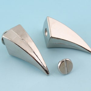 Silver Screw Rivets 4sets 12*32mm Metal Button Screwback Studs Screw Studs for Bag/ Belt Leather Craft Hardware Accessories