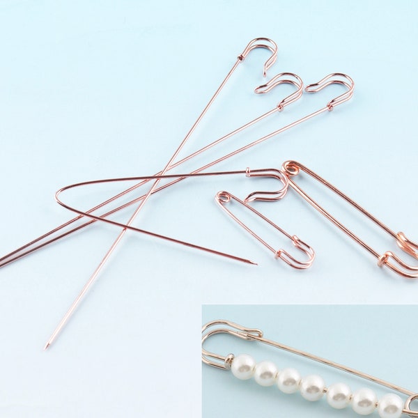 Rose gold Safety Pins DIY Safety Pins Creativity Metal Pins Brooch Safety Pins Sewing Safety Pins Supply coiless safety pins