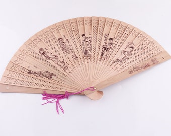 Hand Fans met kwasten Chinese Bamboo Fans Party gunst Vouwen Fans voor Bruiloft, Cadeau, Party Summer Accessoires Cadeau voor haar