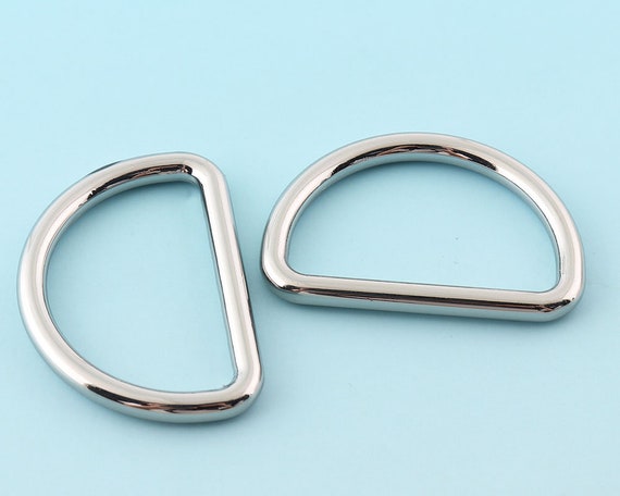 50 PCS Metal D Rings 1 Inch Non Welded Nickel Hardware Bags Ring for Sewing  Keychains