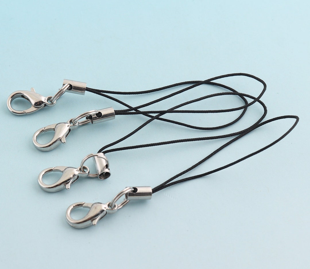 Black Cell Phone Strap 100pcs 78mm Long Cell Phone Accessory Cell Phone