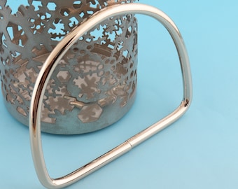 2pcs 4 *3" Mini Golden Purse Handles Bag Handles D Handbag Handles Metal Non Welded Bag Handles  Handbag Accessories