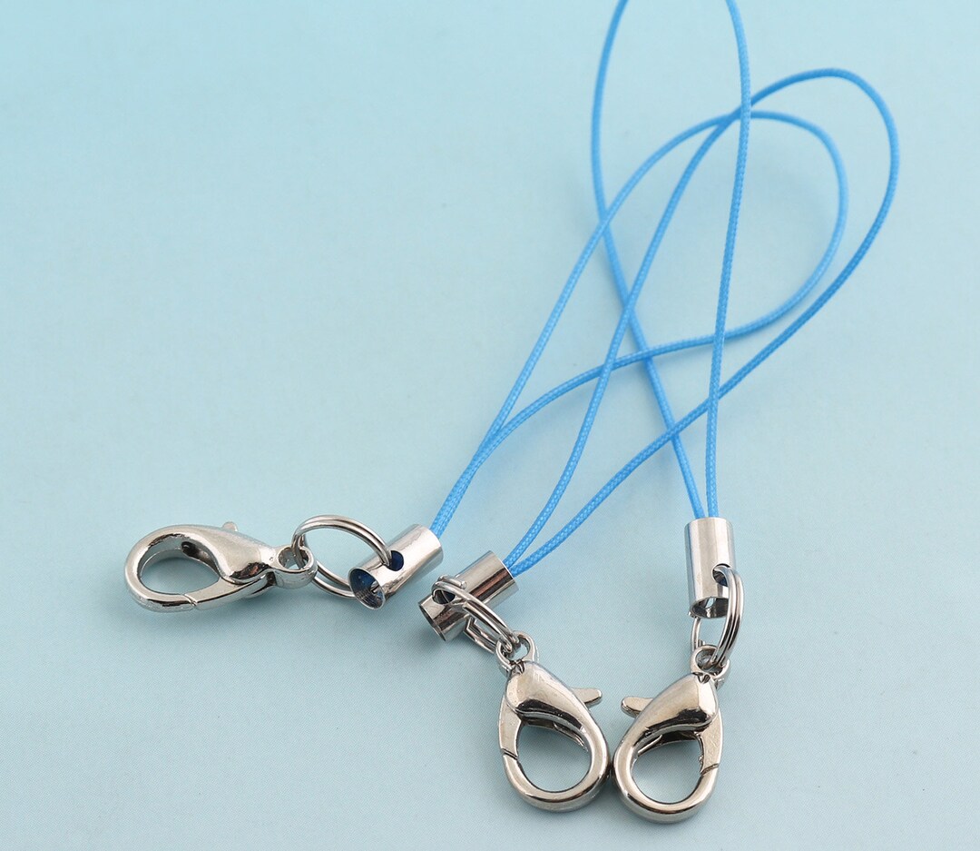 Light Blue Cell Phone Strap 100pcs 78mm Long Cell Phone Accessory Cell