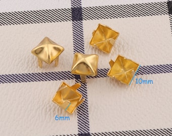 Nailheads Studs 10mm*100sets golden Nailhead Decorative Upholstery Tacks Nails Flat Nailheads Studs Purse Accessories