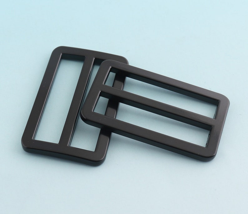 8pcs 38mm50mm Black Adjuster Buckle Alloy Slide Buckle Release Belt Buckle Tri Bar Buckles Strap Buckle Adjuster Slider Buckle