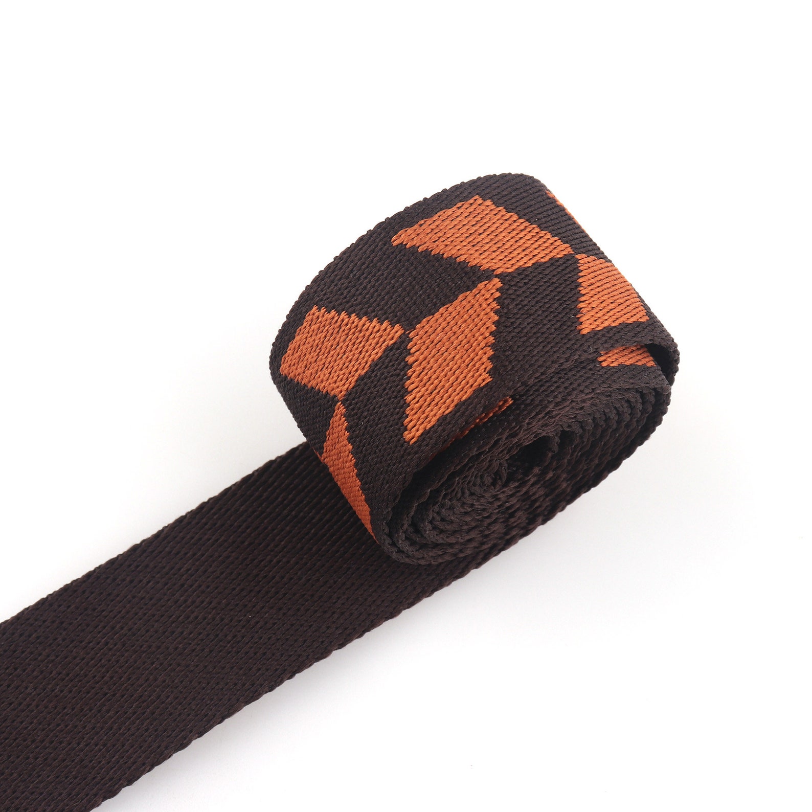 Cotton bing 38mm1.5 Dark brown Stripe Belt bing Etsy