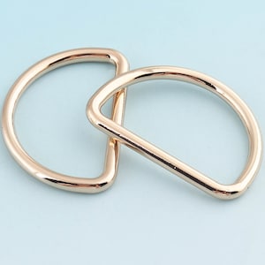 Light Gold D Ring 10pcs 1 1/2&quot;(38mm) Metal D Rings D Buckle Belt Strap Buckle Webbing D Ring Bag Notions Leather Craft Hardware