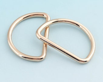 Light Gold D Ring 10pcs 1 1/2"(38mm) Metal D Rings D Buckle Belt Strap Buckle Webbing D Ring Bag Notions Leather Craft Hardware