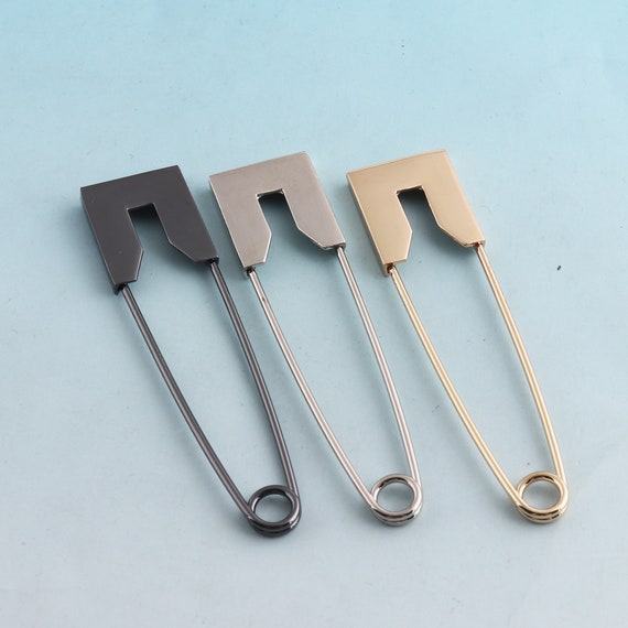 Silver Safety Pins 80mm Shawl Pins Giant Jumbo Safety Pins Flat Safety Pins  Brooch Pins Laundry Pins Kilt Pin Back Blanket Pins 