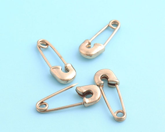 Mini Safety Pins 10pcs 208mm Copper Safety Pins Gold Plated Pins Brooch Safety  Pins Sewing Safety Pins Supply 