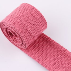Pink Webbing Cotton Webbing 32mm*3-10 yards Solid Color Webbing Fabric belt Canvas Webbing Key Fobs Strap Cotton Webbing Bag strap