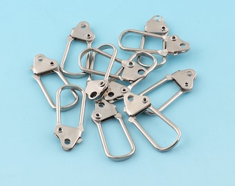 Lanyard Hook Clips hook 50pcs 1"(25mm) Lanyard Clips Silver Tone Clasp for ID card Key Chain Hook Zipper pulls Lanyard Clasp