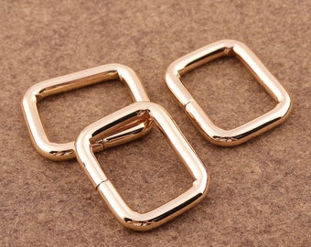 長方形リング 8個 25*20 mm 金属 非溶接 スクエアバックル ベルト ストラップ バックル ウェビング 長方形リング レザークラフト ハードウェア