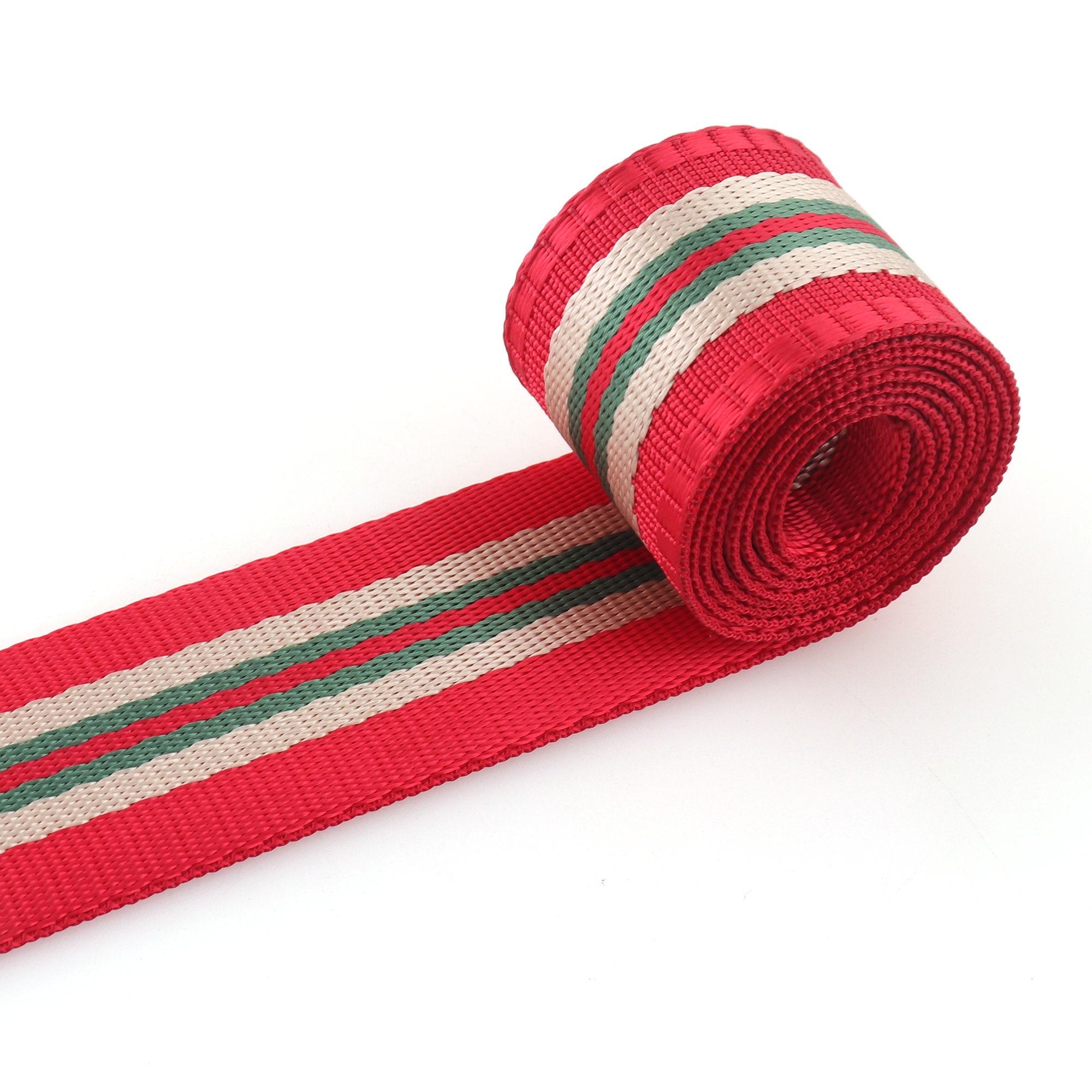 Red Stripe bing Ribbon 38mm1.5inches Nylon bing Belt Etsy