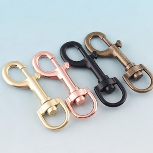 Broche giratorio para correa de perro correa de oro rosa snap gancho metal langosta cierre cordón gancho clips bolsa bolsa de hardware noción