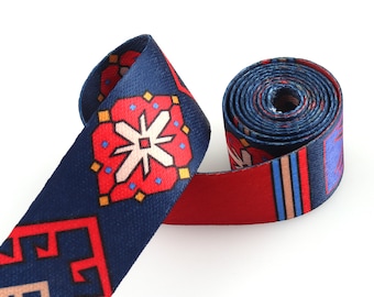 Rainbow Stripe Webbing 3.8cm/5cm Wide Jacquard Webbing Belt Strap Colorful Webbing Shoulder Bag handle strap Making Dog Collar