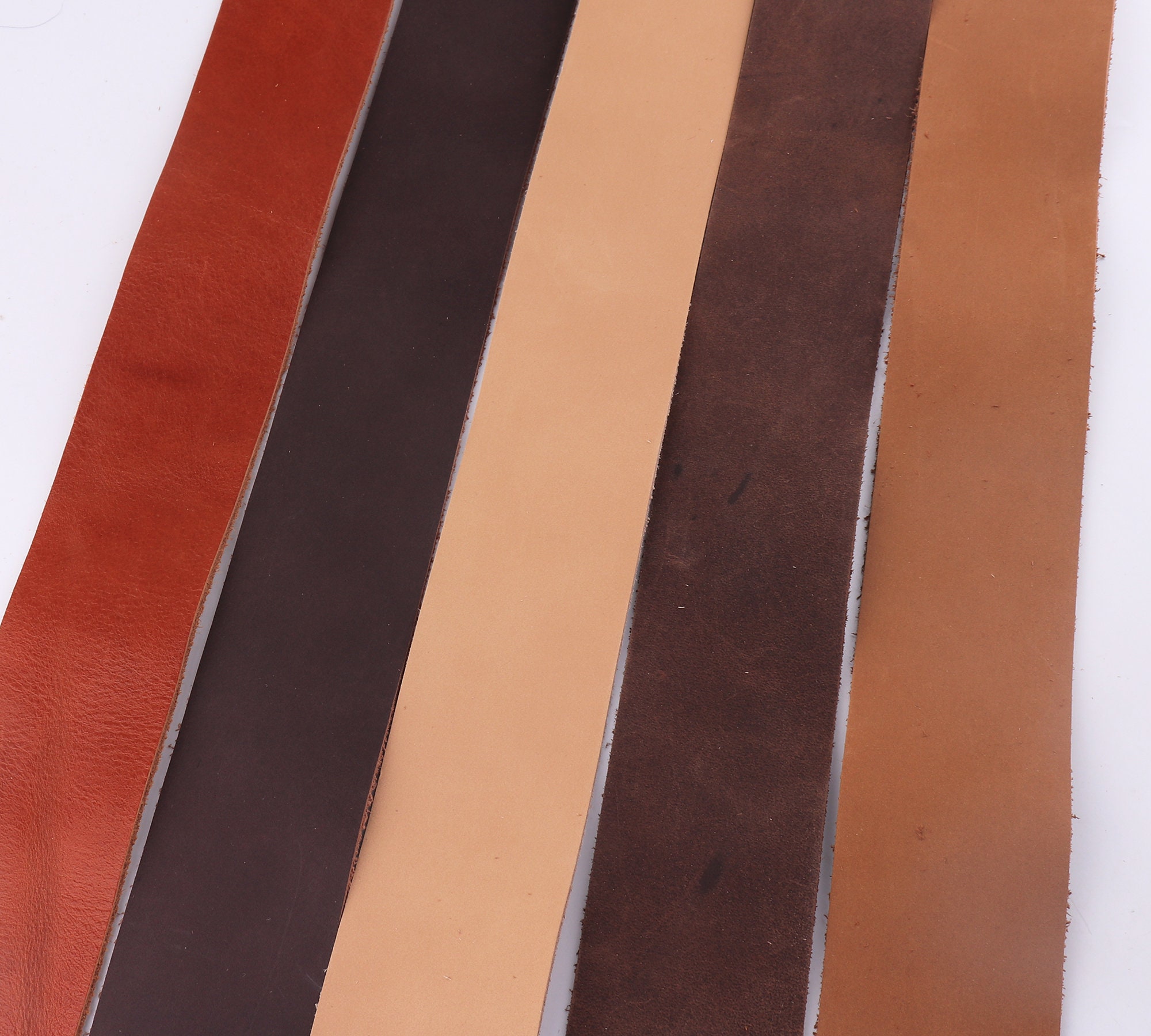 Cowhide Leather Strap 250mm Brown Leather Strips Etsy