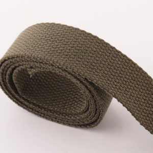 10 yards*25mm Dark Green Webbing Solid color Webbing Bag strap Fabric belt Canvas Webbing Pet collar webbing Key Fobs Strap Webbing