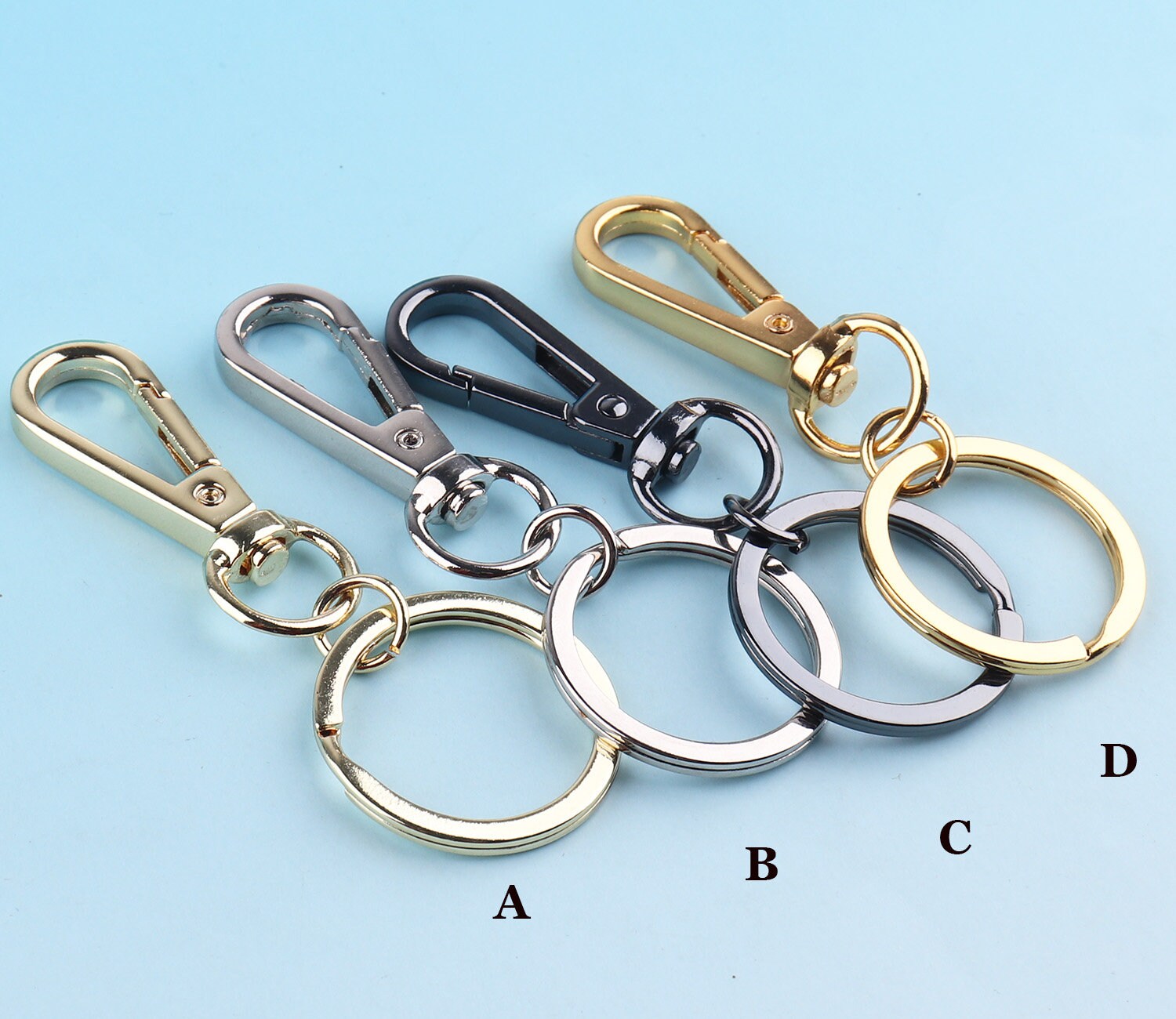 Swivel Clasp With Key Rings 20pcs 80mm Gunmetal Spring Buckle Etsy UK