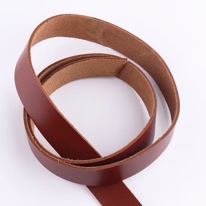 1&quot;(25mm) Wide Caramel Leather Strip Genuine Leather Strap Leather Handles Bag Straps Belt Straps Purse Strap Natural Leather Supplies
