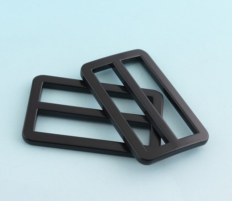 8pcs 38mm50mm Black Adjuster Buckle Alloy Slide Buckle Release Belt Buckle Tri Bar Buckles Strap Buckle Adjuster Slider Buckle