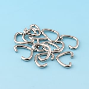 Silver Jump Rings 50pcs 17mm Open Jump rings Triangle Split Ring Metal Split Ring for Chain Wholesale Jump Ring Findings