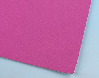 Litchi Print Faux Leather Sheets A4 8*12" Hot Pink Synthetic Leather Vegan Leather Crafts Leather Fabric Leather Supplies