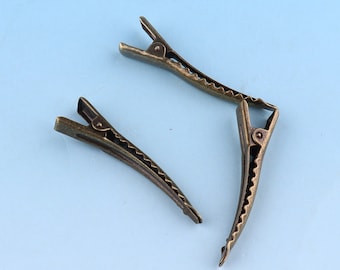 Bronze Alligator Clips 50pcs 45mm Metall Haarspangen Haar Zubehör Alligator Haarspangen Großhandel Clips mit Zähnen
