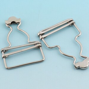 Dungaree Buckles Nickel Suspender Buckles 10pcs 32mm Adjuster Buckle Metal Adjuster Clips Adjuster Slide Belt Buckle