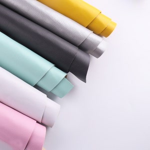 Faux Leather Sheet A3 12*16 3/4&quot; Colorful Synthetic Litchi Print Leather Vegan Leather Craft  Leather Fabric Leather Supplies