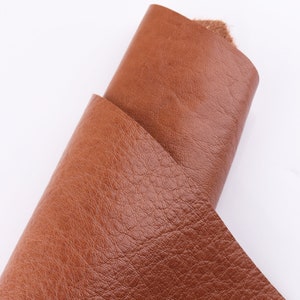 A4 8*12&quot; Genuine Leather sheets Light Orange Cowhide Leather Pieces Soft Calf Leather Pieces Real Leather Scrap Natural Leather Supplies
